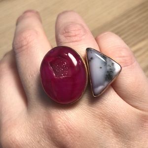 Handmade Adjustable Natural Stone Ring
